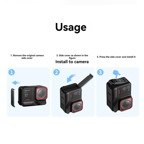 VRIG Batteridækseludløseradapter tilbehør til Pro 2 /AC 1