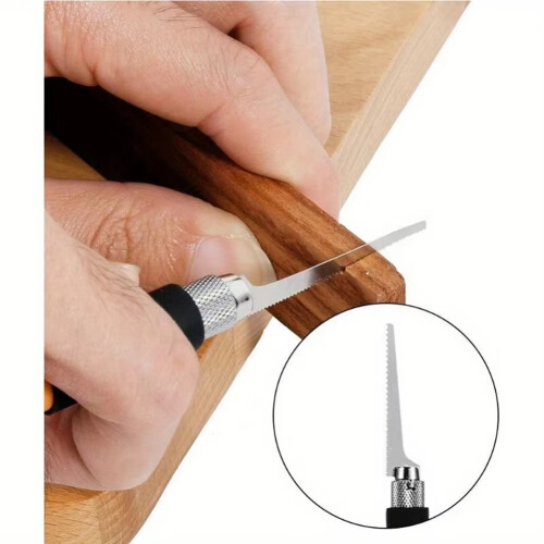 Mini-Säge-Set, DIY-Bastelsäge, Säge klein, mit 3 Bastelblättern 1