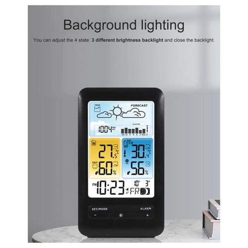 Termometru cu stație meteo cu afișaj digital wireless 1