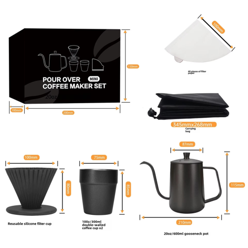 Portable Drip Coffee Brewing Set - DIY Latte Utensils 1