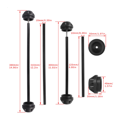 Front Rear Axle Fork Crash Slider Axle Wheel Protector for 1