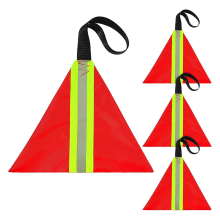 4 banderas rojas de seguridad para remolque, reflectantes, de advertencia, para kayak.