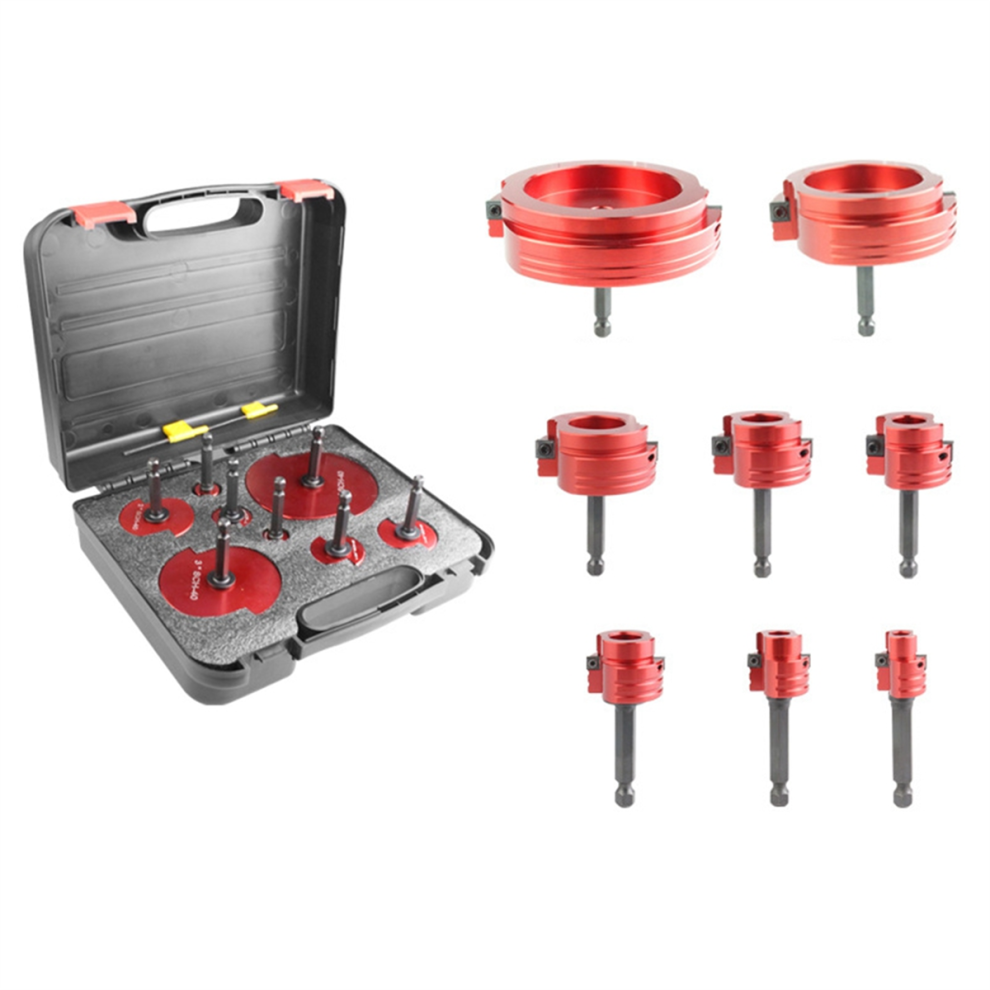 8Pcs Pvc Pipe Reamer Kit Pipe Fitting Tool 1/2In To 4In Aluminum Head 4714203294345