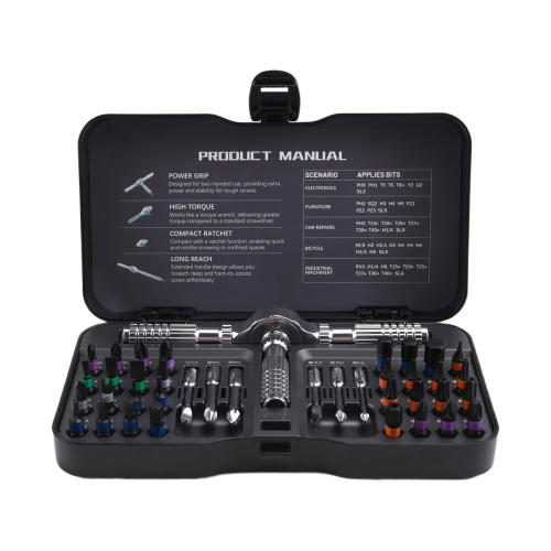 Magnetic Ratchet Screwdriver Set 40PCS Bits