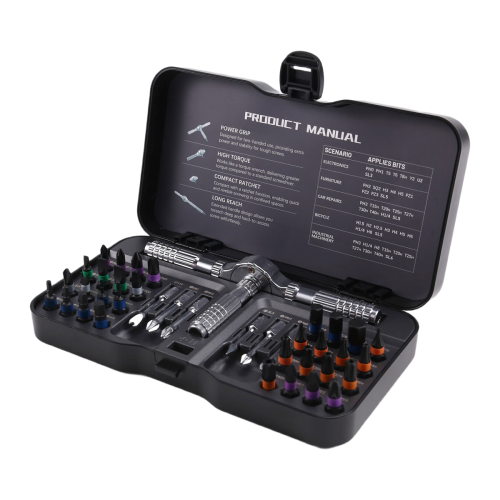 Magnetic Ratchet Screwdriver Set 40PCS Bits 1