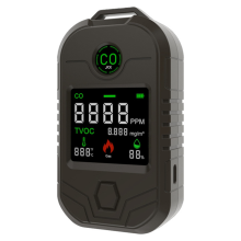 Detector de CO 4 en 1, temperatura, humedad y linterna