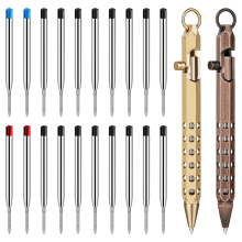 2Pack Bolt Action Pen Set, Hexagonal Solid Brass Pocket Pen B