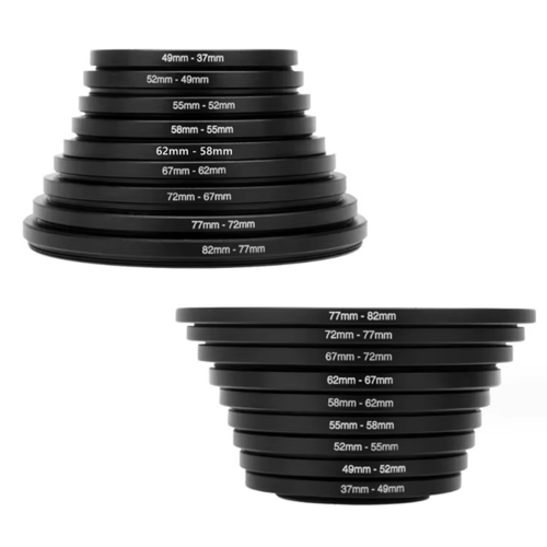 18 Stück Filter Step Up Ringe Adapter Hohe Qualität