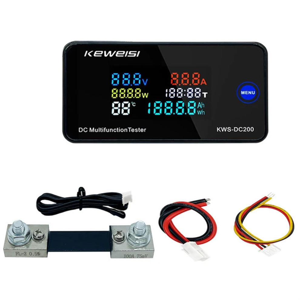 Keweisi Kws-Dc200 Digital Voltmeter Ammeter 0-200V 100A 4714203234136