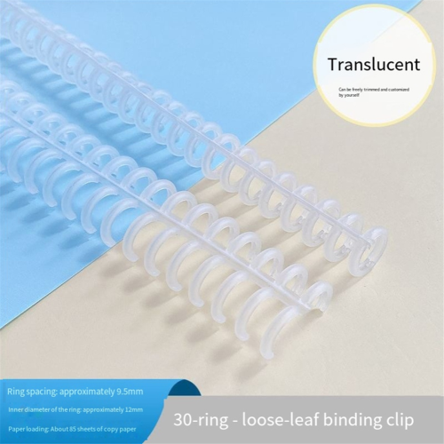 20pcs Plastic 30-Hole Loose Leaf Binders Ring Combs 85 Sheets Black 1