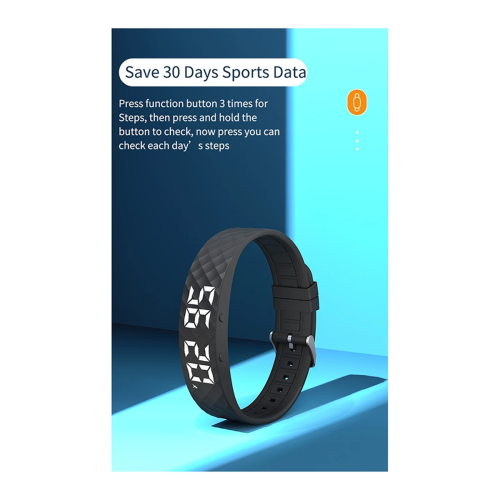 Smart Bracelet LED Digital Smart Clock Smart Band Black 1