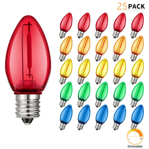 25PCS LED Bulbs Shatterproof for Holiday Garden 1