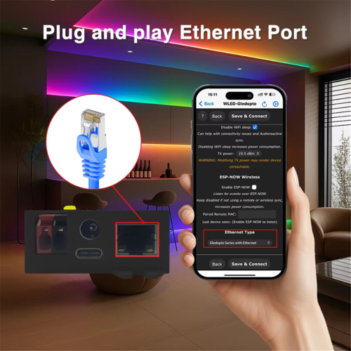 Ελεγκτής LED Elite ESP32 WLED, Ρελέ εξοικονόμησης ενέργειας αντίδρασης 1