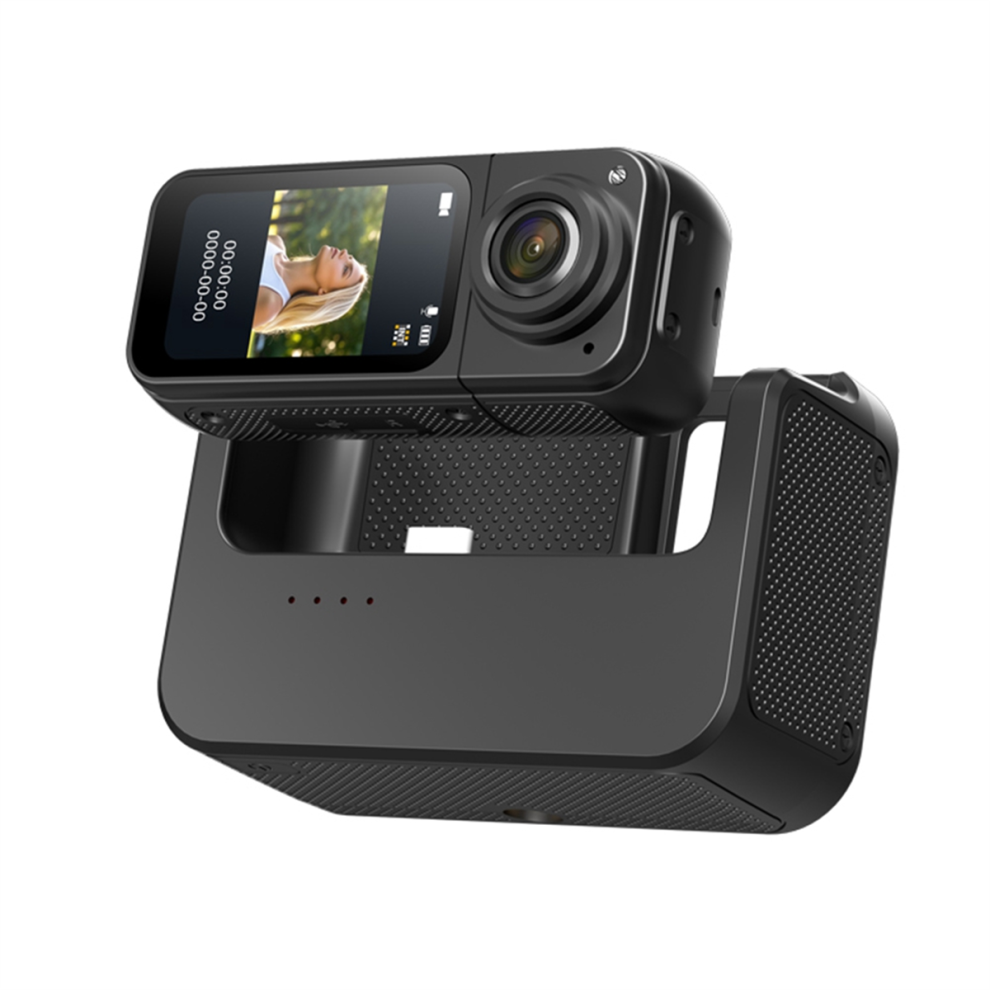 2.7K Thumb Camera Wifi Action Camera 180 Rotate Sport Cam Black 4714203244432