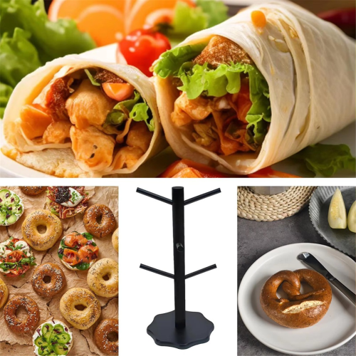 Pretzel Holder Bagel Stand Tree Shaped Rack 2