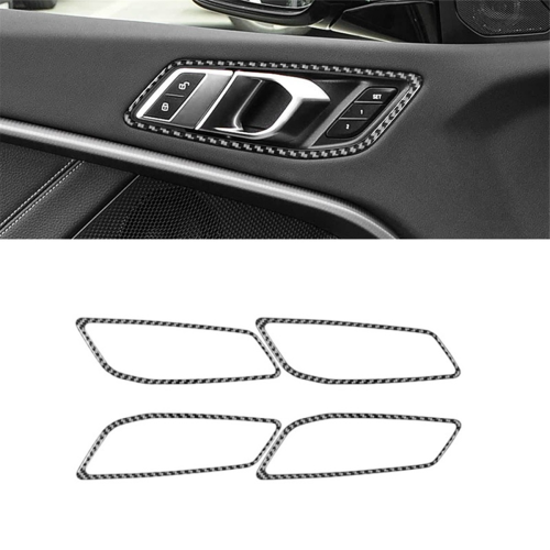 Carbon Fiber Inner Door Handle Frame Cover Trim 2