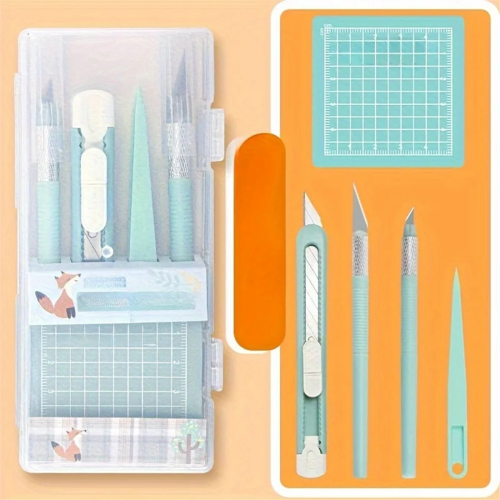 Κιτ Scrapbooking DIY - Πλήρες σετ με στυλό, μαχαίρια σκάλισμα, τσιμπιδάκια 1