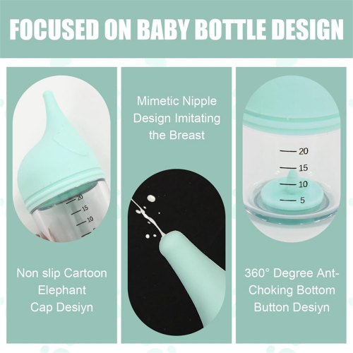 2 Pcs Kitten Bottle, Leak-Proof Squeezable Pet Feeding Bottle(20ml) 2