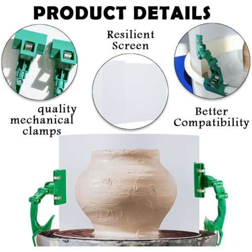 Clay Screen for Pottery Tool 34x9 Inch Ceramic Splash Protection Shield 2