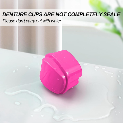 2 Pack Denture Bath Case Cup Retainer Cleaner Holder Case A 1