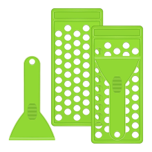 Lip Balm Tray and Spatula Portable Lip Filling Tray and Spatula Set