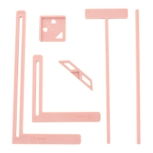 6Pcs Bookbinding Tool for Scrapbooking Stencils Cutter Pink
