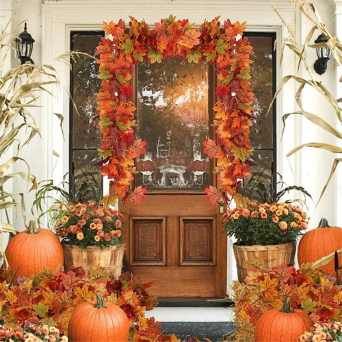 Artificial Maple Leaf Garland Autumn Decoration 1