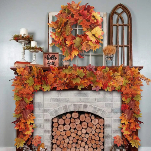 Artificial Maple Leaf Garland Autumn Decoration 2