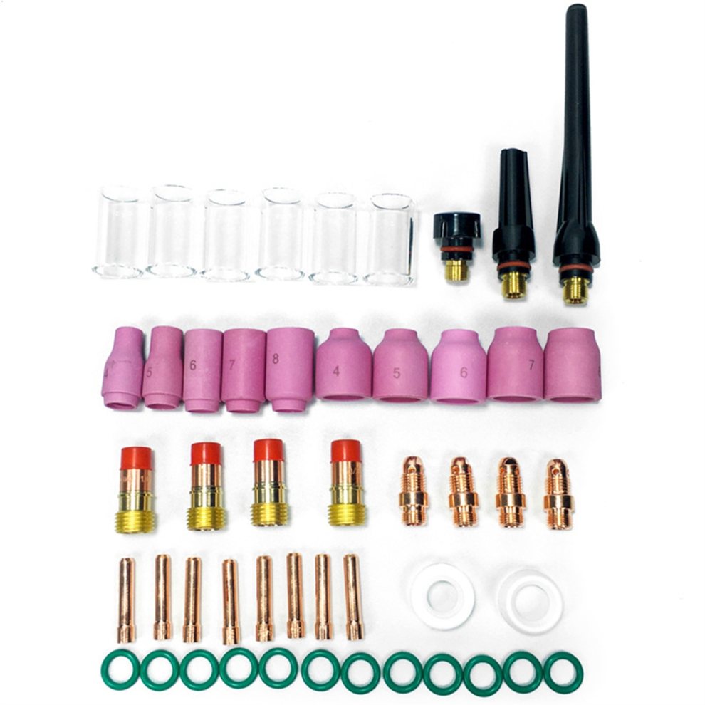 49Pcs Tig Welding Torch Accessories Kittig Welding Torch Glass Electrode Holder Set 4714203224878