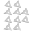 10Pcs 1inch Triangle Paint Paint Carbide Blades 1