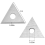 10Pcs 1inch Triangle Paint Paint Carbide Blades 6
