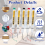 75 τεμάχια μαρκαδόροι βαθιών οπών, μαρκαδόροι βαθιάς μύτης τρυπανιού με κεφαλή 20 mm 2