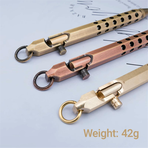 Σετ 3 στυλό Bolt Action, εξαγωνικό στυλό τσέπης από συμπαγές ορείχαλκο B 1