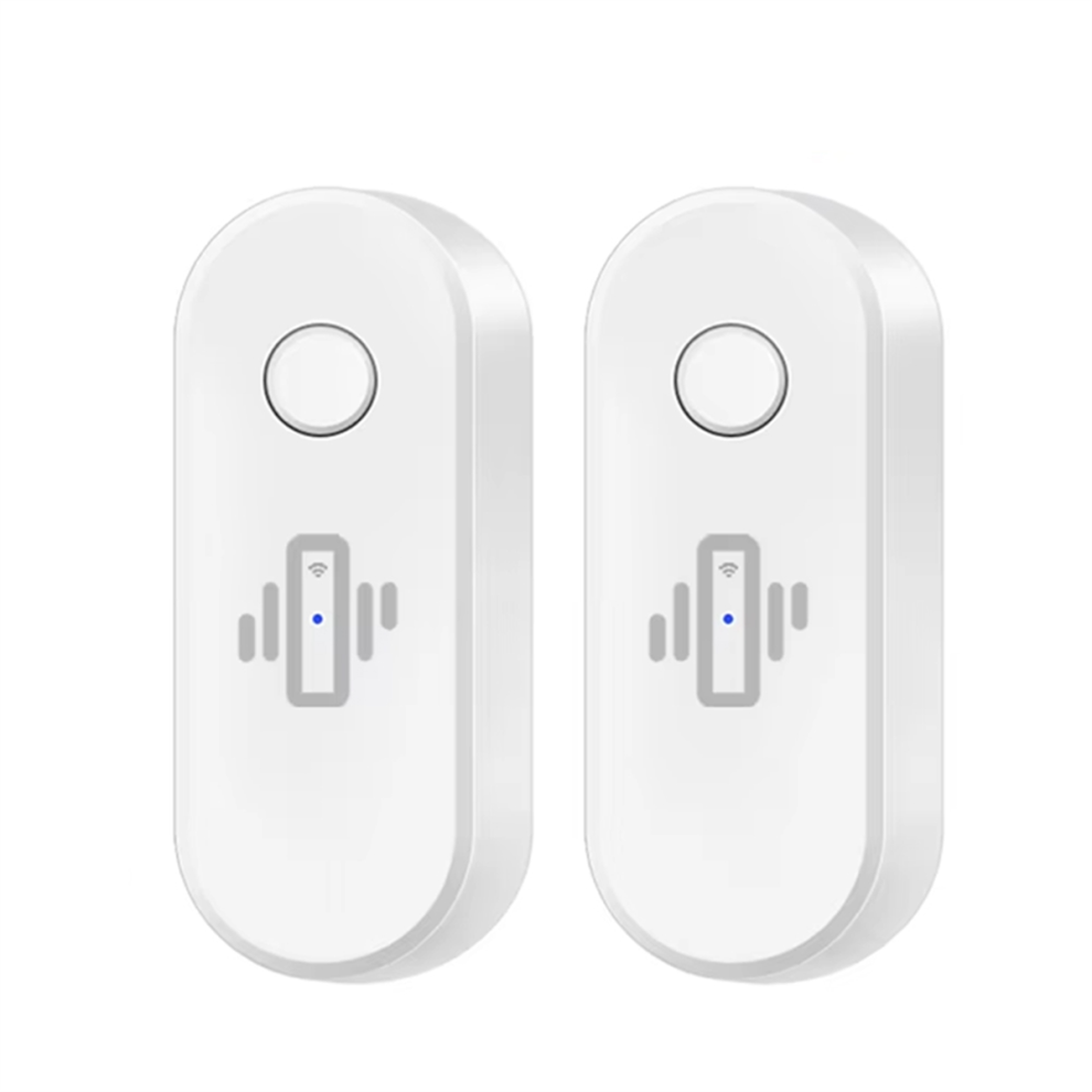 2Pcs Wifi Vibration Sensor Alarm Wireless Vibration Detector White 4714203215265