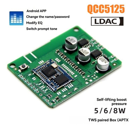 QCC5125 LDAC Stereo Audio Module App Name Change Password EQ BT5.1 1