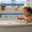 Paraspruzzi per vasca da bagno per bambini Paraspruzzi in silicone blu 6