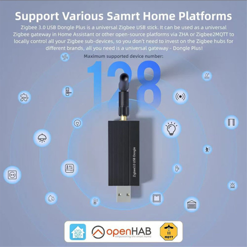 Zigbee 3.0 USB Dongle Multi-Protocol Support Plug & Play 1
