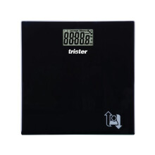 Trister Electronic Bathroom Scale TS 3092AT | Digital Body Weight Scale in Black, Auto-On, LCD Display, High Precision, for Home Use