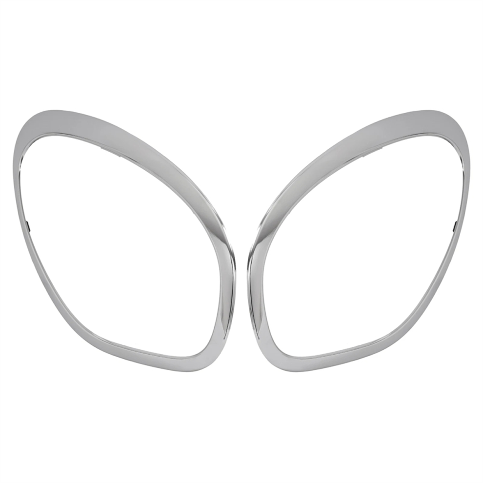 1Pair Headlight Trim Ring Bezel Lh & Rh Chrome For 4712759495476