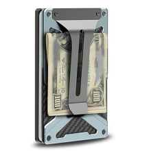 Portafoglio 2 in 1 con fermasoldi, porta tag e fermasoldi, C