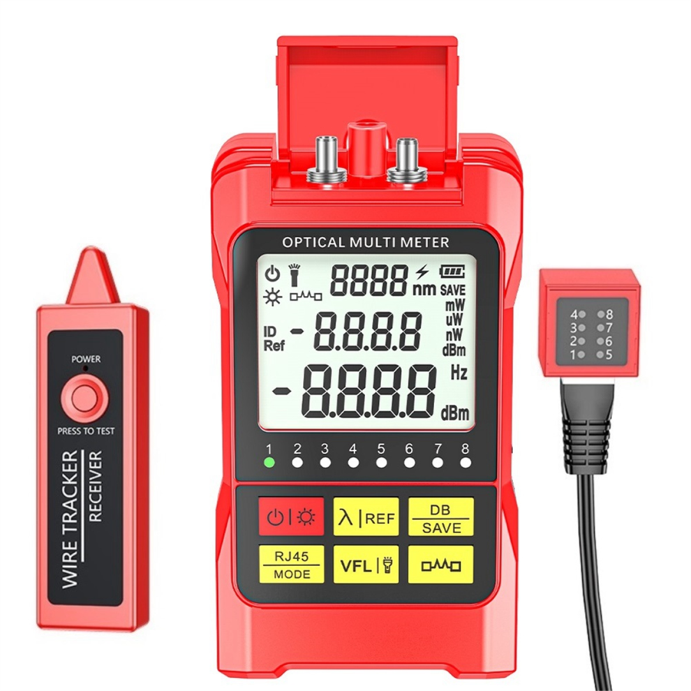 Fiber Optic Optical Power Meter 15Mw Rj45 Tester+Wire Tracker 4712759425701