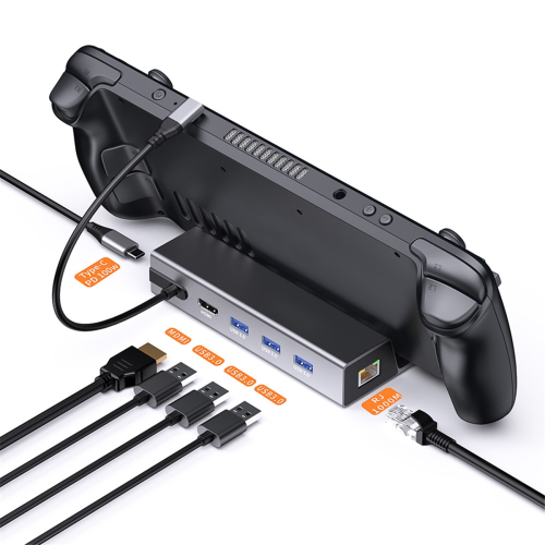 Handheld Charging Dock Multi Port USB HUB Video Converter Base 1