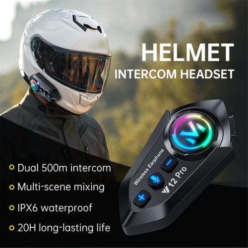 Motocyklová prilba Bluetooth Headset 2 Rider 500m Intercom Vodotesný 2