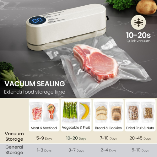 Mini Vacuum Sealer for Food, Beige 1