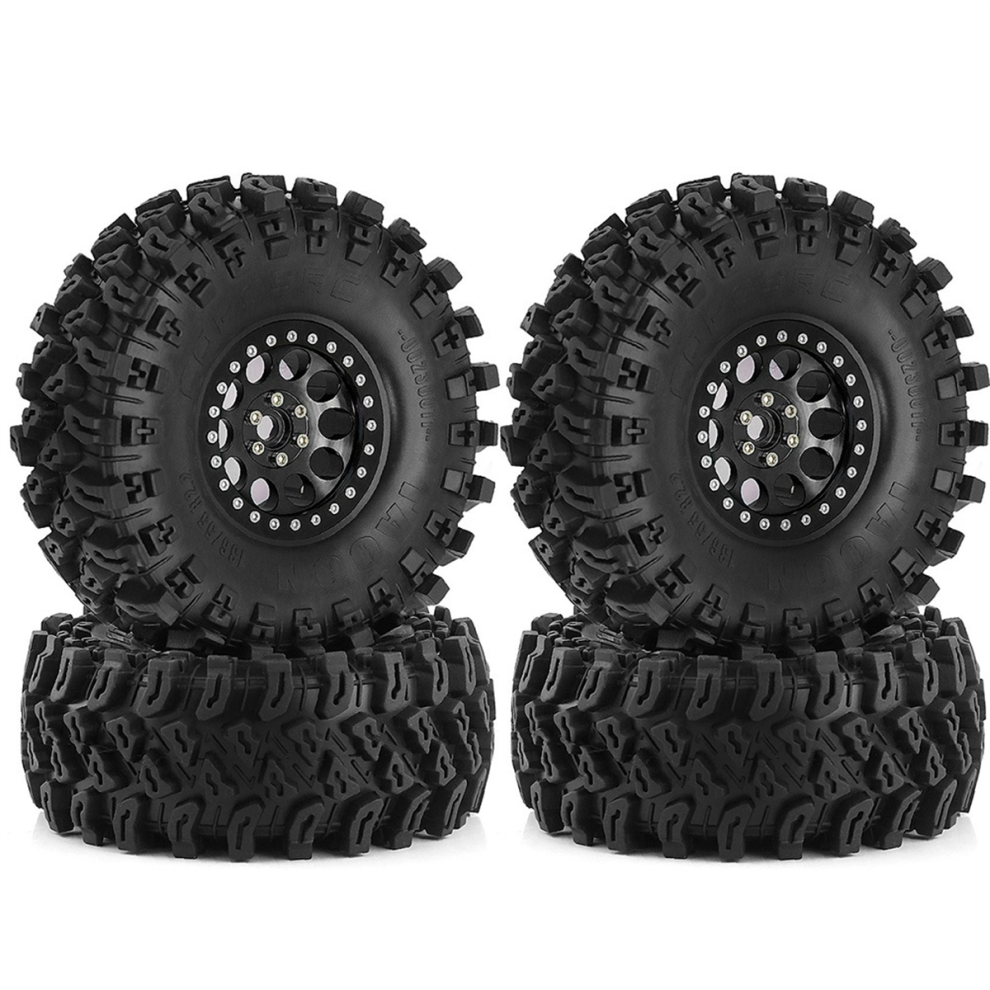 4Pcs 136Mm 1.9Inch Metal Beadlock Wheel Rim Rubber Tire Set E 4852533746414