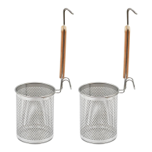 Colador de pasta de acero inoxidable, 2 piezas para fideos y albóndigas
