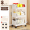 2-Layer Household Snacks Storage Bookshelf, Trolley Storage Rack 4