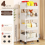 2-Layer Household Snacks Storage Bookshelf, Trolley Storage Rack 2