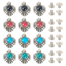 16 τεμάχια διακοσμητικά πριτσίνια Faux-Turquoise για δέρμα