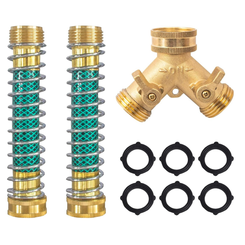 2 Way Hose Splitter, 3/4Inch Brass Hose Y Splitter 4852533758585